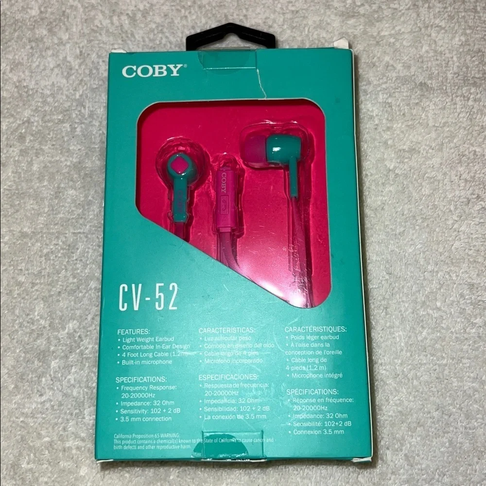 CV-52 Green and Pink Earphones